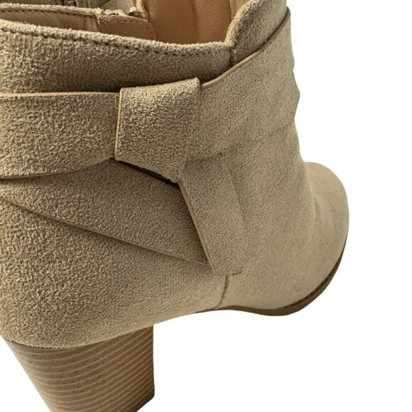 ZBY Brown Suede Ankle Booties Women’s 8.5 | Chunky Heel - Picture 9 of 11